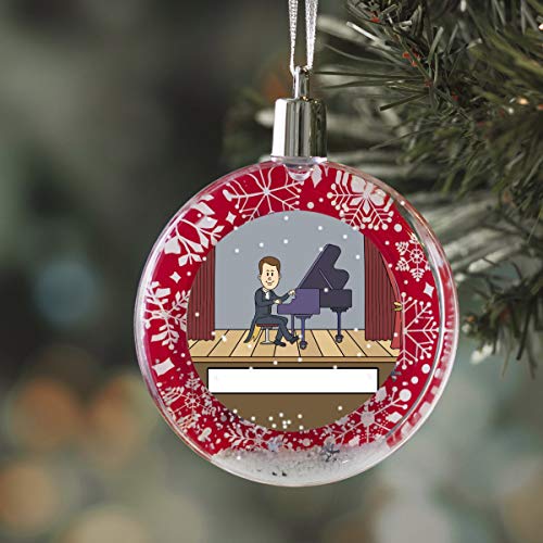 PrintedPerfection.com Personalized StoryLine Cartoon Caricature Snow Globe Christmas Ornament: Office, Executive - Male