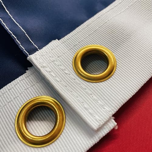 American Flag,Outdoor Heavy Duty US Flag,American Flags for Outside 3X5 Durable Nylon US Flags Sewn Stripes Embroidered Stars - Thumbnail 2