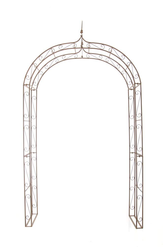 CLP Arcade De Jardin en Fer Forgé Lenz I Arche A Rosiers Robuste Et Stable I Support pour Plantes Grimpantes I Hauteur 264 cm, Couleur:Marron Antique