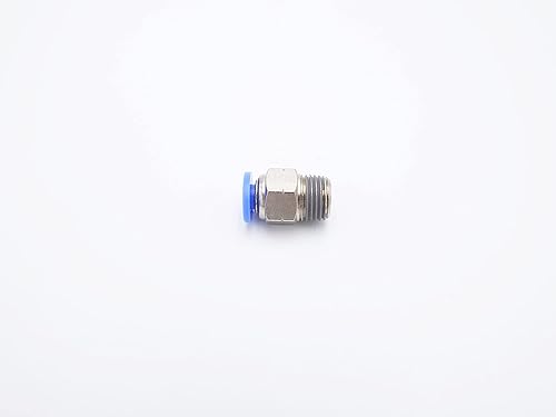 Vista 26 de Empuje para conectar conexión de tubo de 1/8" OD x 1/4" macho NPT rosca, línea de agua recta macho neumática, conectores de empuje rápido