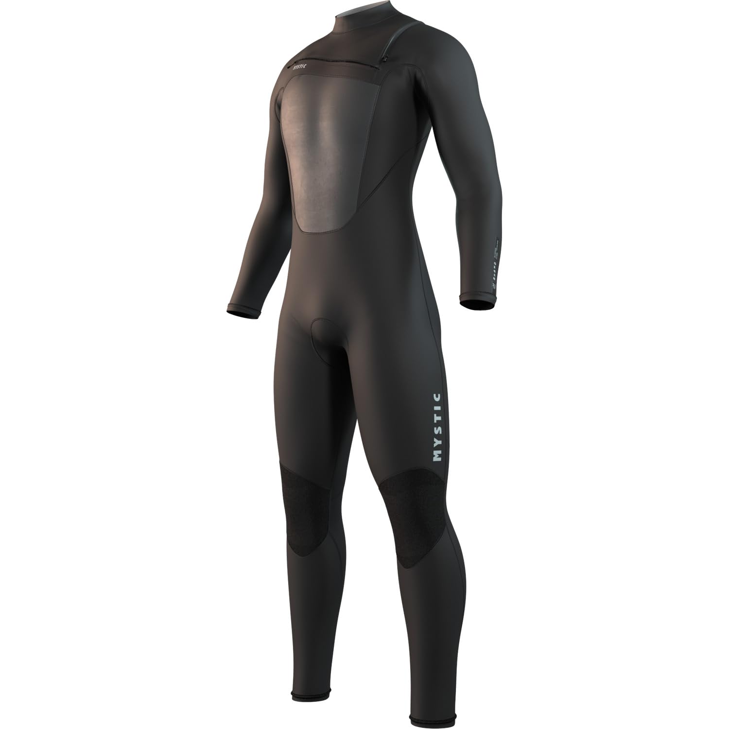 Mystic Watersports - Surf KiteSurf & Windsurfing Mens Brand 3/2mm Chest Zip Wetsuit - Black - MX2 Foam
