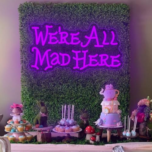 Alice in Wonderland Party Decorations Neon Sign, Mad Hatter Tea P...
