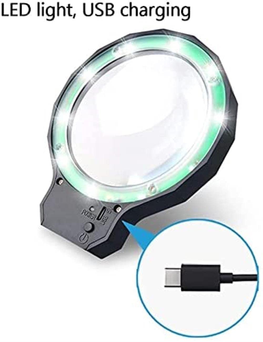 Szkło Powiększające Led Pulpit Lampa Powiększająca Biurko Swobodne Zginanie Lampka Do Czytania Naprawa Oświetlenie Lupa Światło Zasilacz Usb