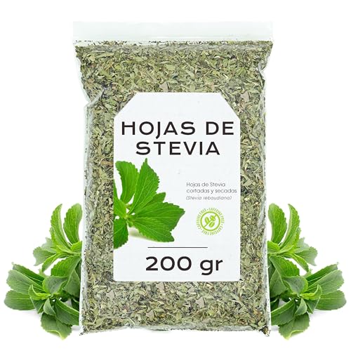 Stevia Hojas 200g   Stevia Cortada y Secada para Infusion o Te   A Granel (200 gr)