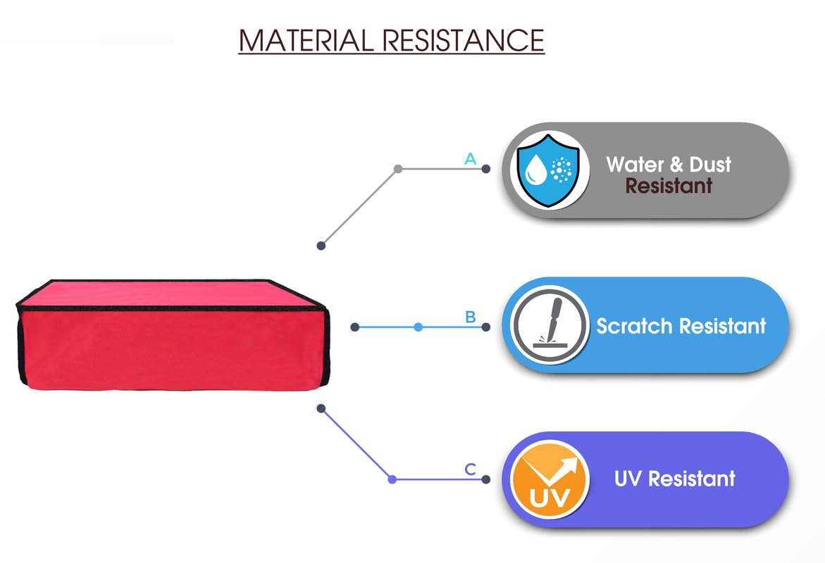Premium Dust Proof & Water Proof Washable protective Nylon Printer Cover Compatible for HP Smart Tank All In One 529 Multi-function Color Inkjet Printer (Red)