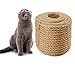 Sisal Rope 6mm for Cat Scratcher Repair and Replace Cat Scratching Post, DIY Scratching Furniture - Cat Tree, Scratch Carpet & Mat, Cat Kicker Toys, Natural Jute 33ft/10m