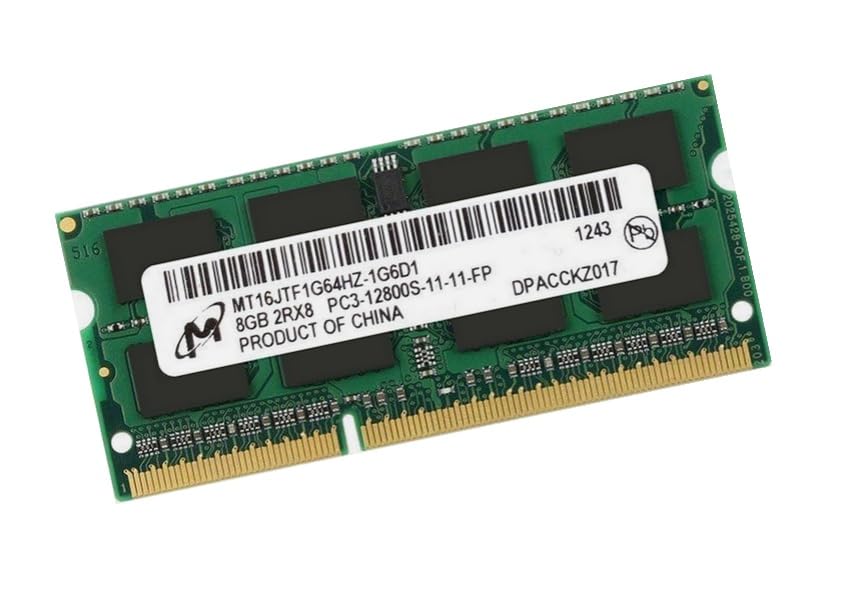 Micron Original 8GB DDR3L 1600MHz SO-DIMM Notebook RAM – PC3L-12800 – 204 pines – 1,35 V Low Voltage – Alta compatibilidad – 10 años de garantía