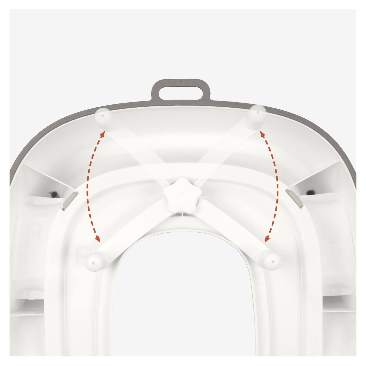 hauck Toilet Baby Seat, Grau - Universeller Toilettensitz für Kinder ab 18 Monaten, Einfache Befestigung an der Toilettenbrille, WC Aufsatz Einfach Abwischbar