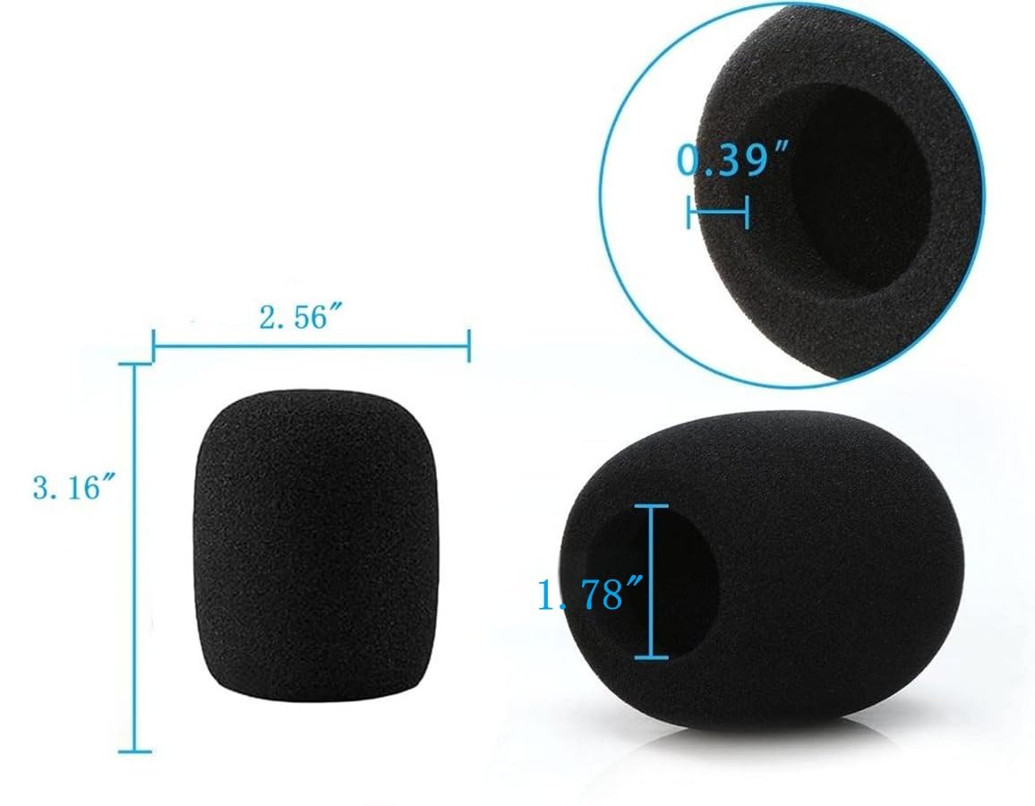2 pezzi U87 - Cuffia per microfono in schiuma, microfono e parabrezza in schiuma, professionale, per ridurre il rumore, compatibile con Neu mann U87, U87ai, TLM103, lavabili con acqua