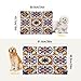 KJIZMO Morocco Tiles2 Dog Bed Mat, Soft Comfortable Warm Crate Pad with Anti-Slip Bottom, Machine Washable Pet Mattress for Pets Sleeping for Large Medium Dogs & Cats 24x18in