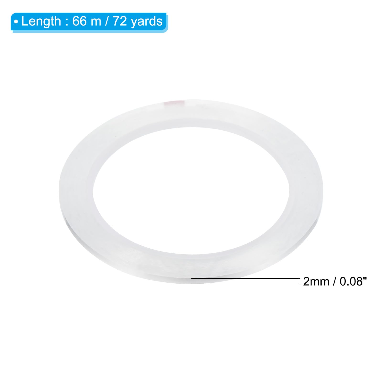 PATIKIL Whiteboard Tape 2mm X 66m, 3 Pack Thin Dry Erase Tape for Graphic Chart Marking DIY Art Transparent - Image 2