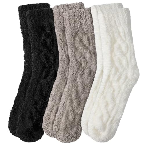 Image of Pleneal Fuzzy Socks Women Fluffy Socks Winter Soft Cozy Sleeping Sock
