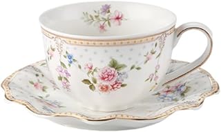 6 oz Vintage flower Ceramic cup and 6