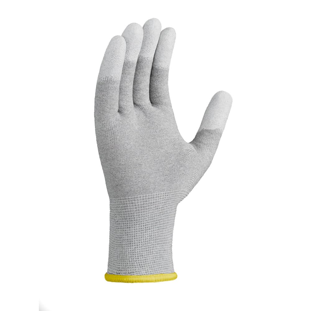 texxor 240 Stück Strickhandschuhe ESD 1 2403, Karton, grau-weiß, 7/S, Strickhandschuhe,Arbeitshandschuhe, Schutzhandschuhe