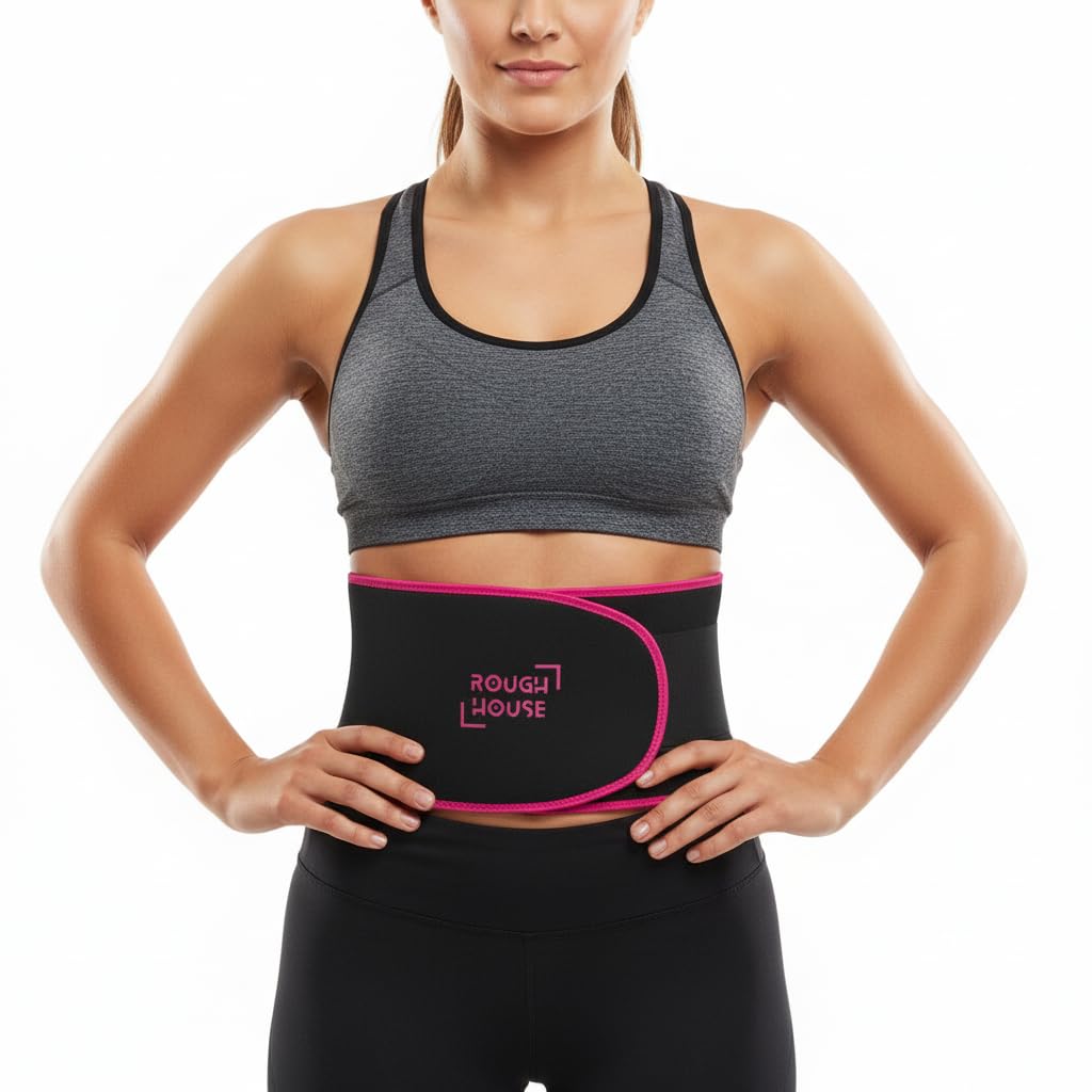 Roughhouse Sweat Slim Belt for Men & Women – Neoprene Sauna Waist Belt for Workout & Core Support, Adjustable Compression Belt for Gym, Running & Home Training (Best Value Fitness Essential)-image-20