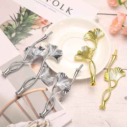 Support à gâteau 2 niveaux en métal doré fleur lot de 3 pour cupcakes