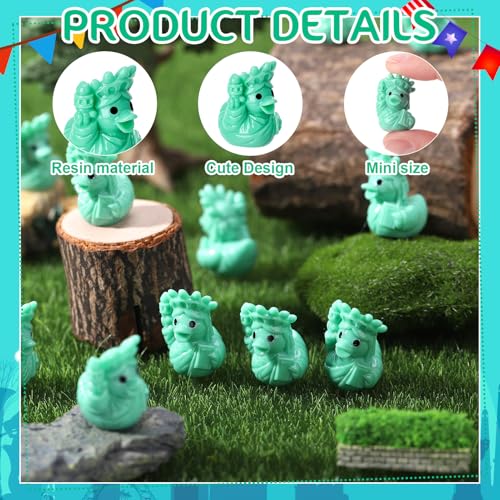 Image of 50 Pcs Statue of Liberty Ducks Toy Figures, Mini Resin Ducks Bulk, Tiny Duck Figurine Dress up Game Toy for Party Favors (Statue of Liberty)