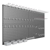 TORACK Garage Tools Organizer Boards Kit with Hooks, Black