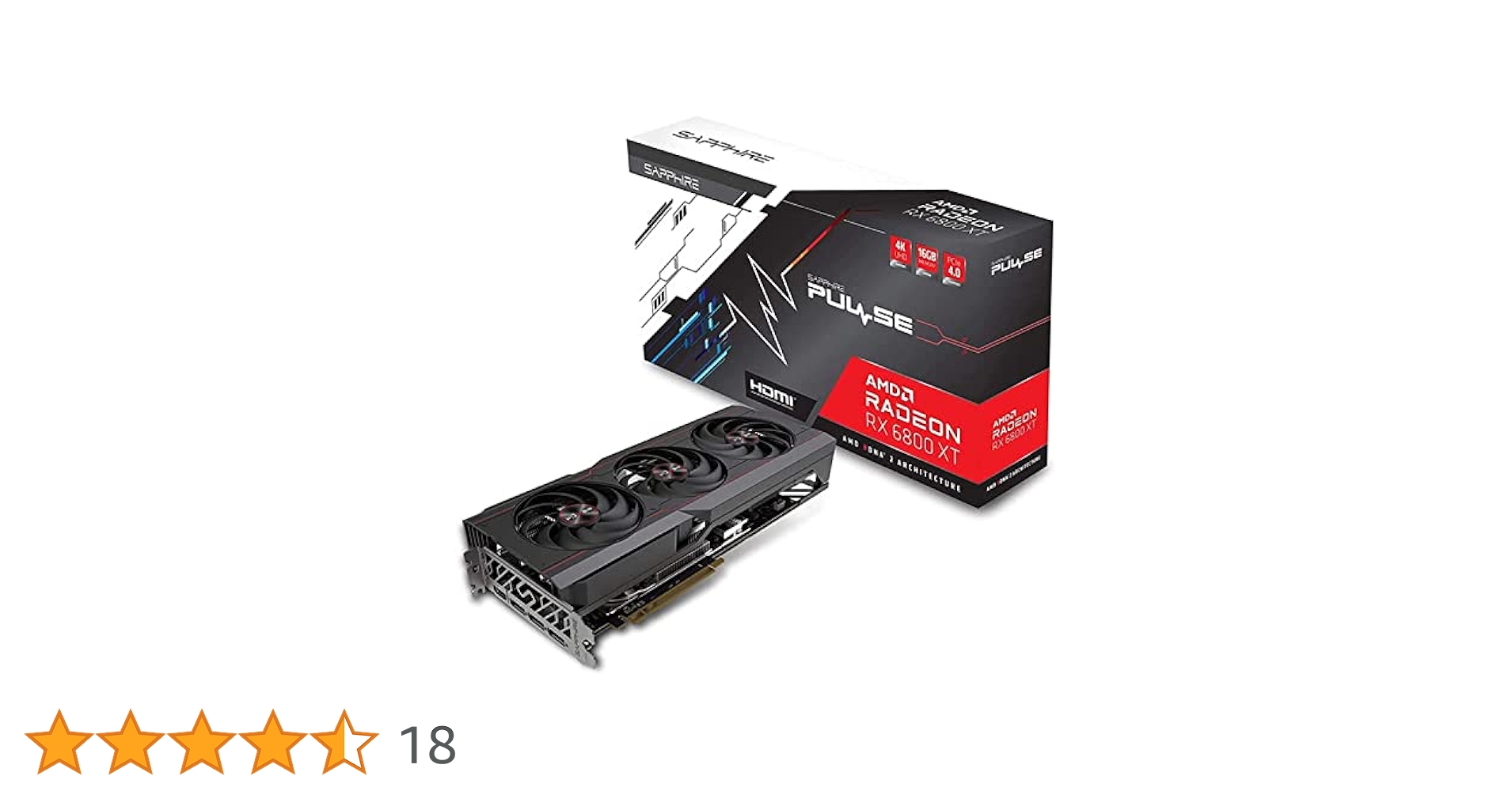 Sapphire Pulse Radeon RX 6800 XT Gaming OC 16GB GDDR6 HDMI