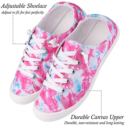 Women's Canvas Sneaker Shoes Low Top Lace Up Fashion Sneakers Casual Slip On Walking Shoes3
