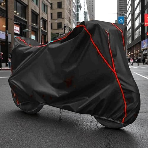 Image of 100% Waterproof (Tested) Bike Cover Compatible for Honda Activa | All Weather Protection from Rain, Dust, UV Rays & Scratches with Mirror Pockets|Keeps Bike Cool|Perfect Bike Body Cover