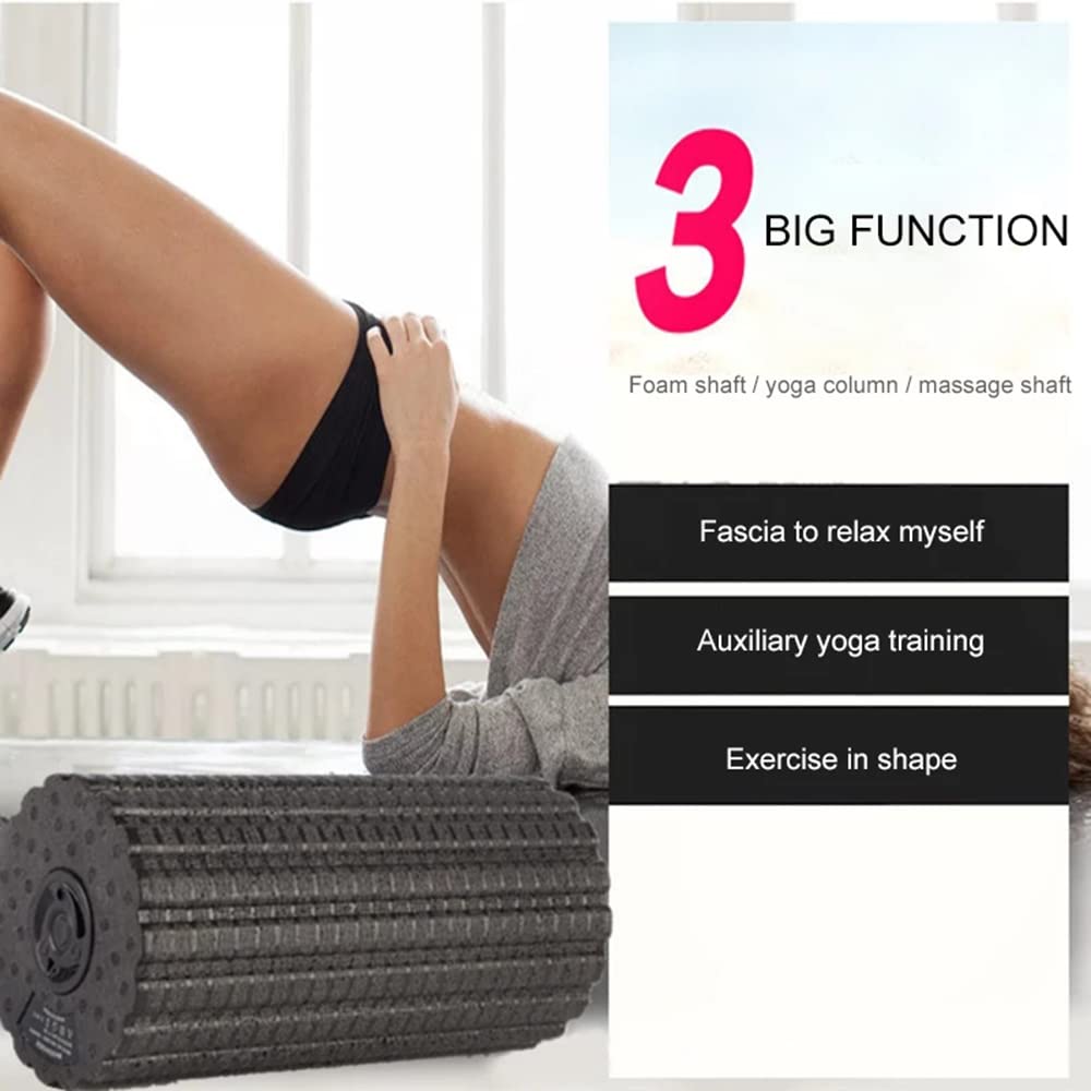 4Prędkości Wibracyjny Elektryczny Joga Pianka Do Masażu Rolka Fitness Oparcie Nóg Regulacja Masażu Do Regeneracji Mięśni Relaksacji;