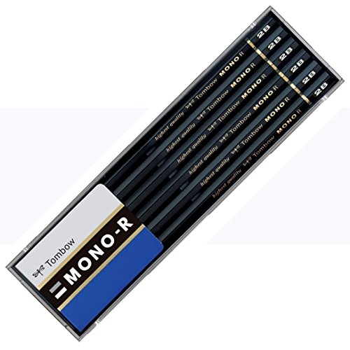 Lápices Tombow Mono R 2B, docena con estuche plástico miniatura 1