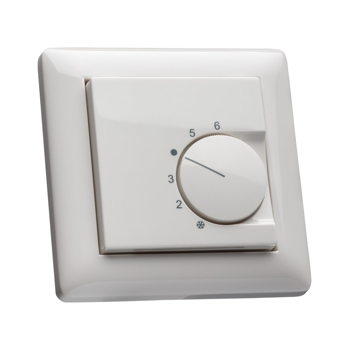 Halmburger Raumthermostat RTR-5510(rg) inkl. GIRA Standard 55 1-Fach Rahmen 021103 in reinweiß mit Abdeckung 55x55mm