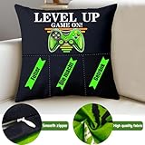LUKIUP Männer Kissenbezug, 45x45 cm Spielen Spieler Kissenbezug, Dekokissen mit 3 Taschen zum Selber Befüllen, Lustige Männer, Geeignet Spielen Fan Videospiel Themen Party Sofa Geschenk