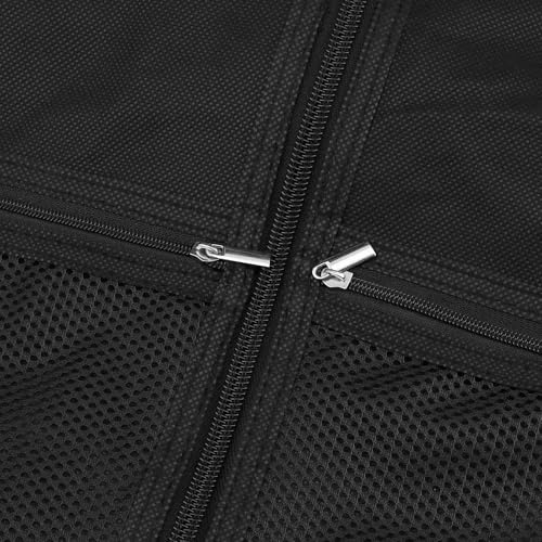 2 Pack 72" Wedding Dress Garment Bag, Bridal Dress Bag with 12" Gusseted Panel Accessory Pockets for Puffy Gowns Travel Storage and Closet Organization (Black)3