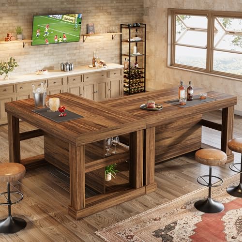 Tribesigns Kitchen Island 3 Shelves, 55 Inches Width