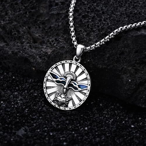 Holy Spirit Dove Necklace Sterling Silver Sacred Heart Pendant Necklace Jesus Christian Jewelry Gift for Men Women3
