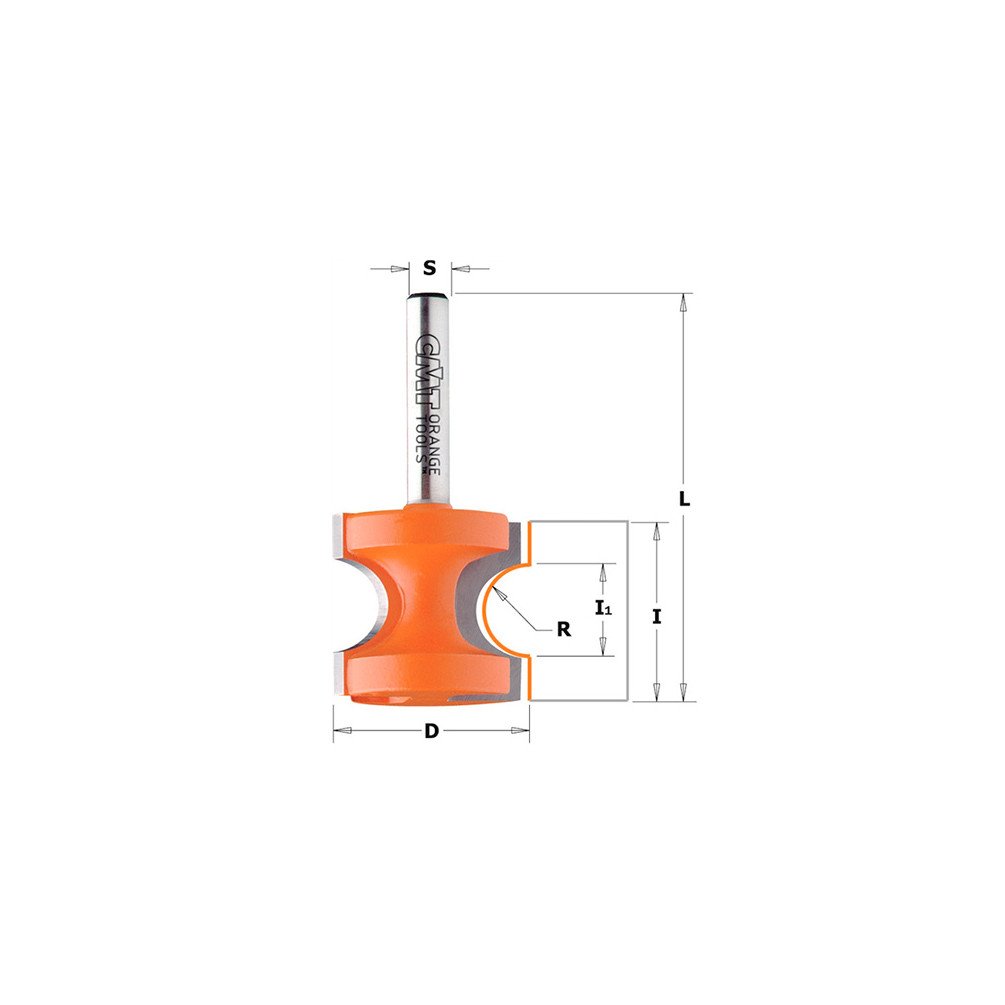 CMT ORANGE TOOLS 954.509.11 Fresa semicircular