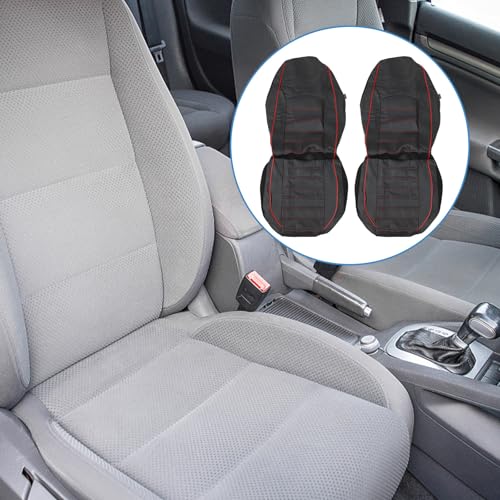 Fundas de asiento de coche de PU con diseño moderno y acabado impermeable de alta gama, 2 uds 6