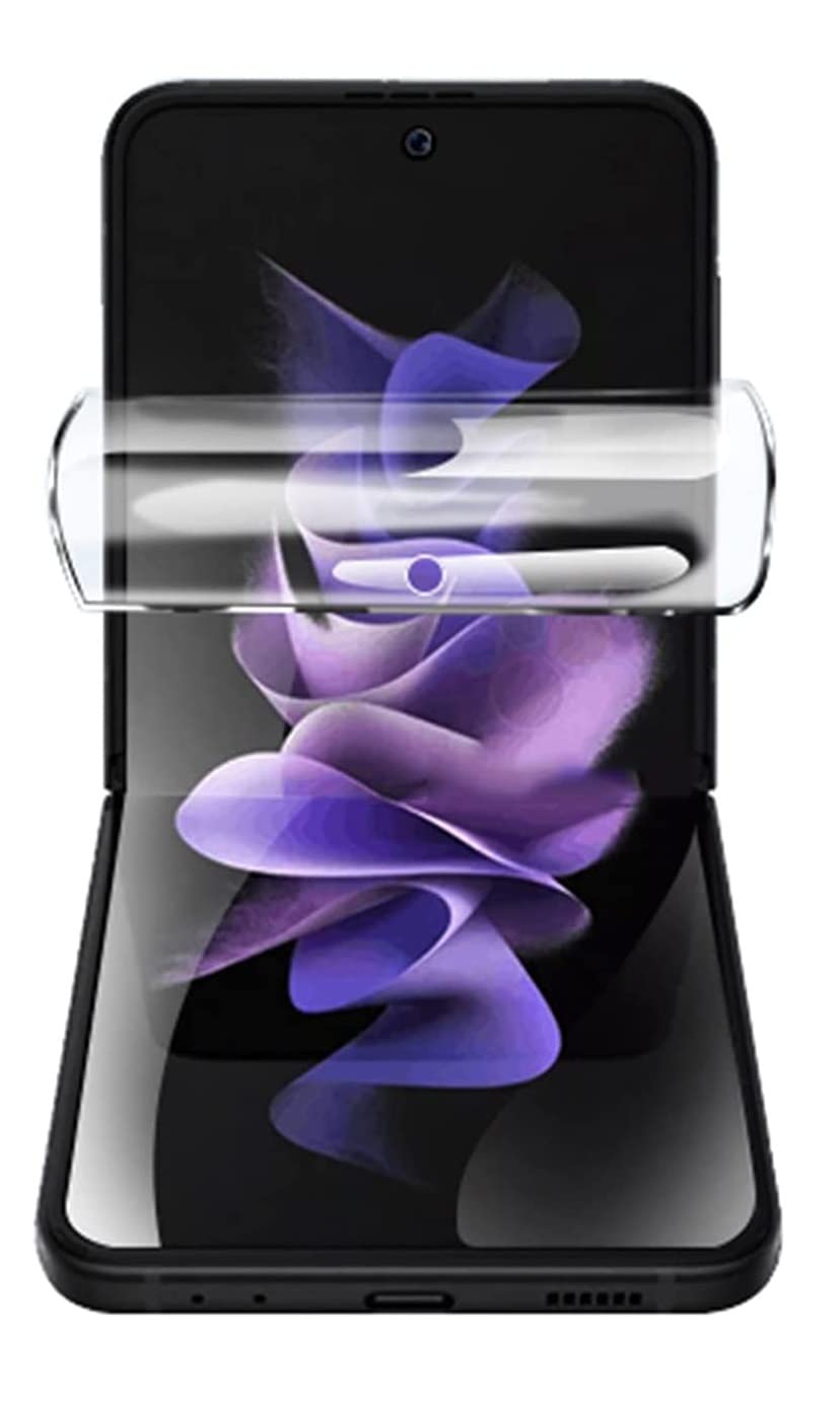 【TPU3枚】Galaxy Z Flip3 5G 専用 保護フィルム【2024年先端技術】【指紋認証対応】TPU全面保護/キズ自動修復/繊細なタッチ/気泡ゼロ/超薄型0.15mm ギャラクシーZ Flip3 5G 用 保護フィルム