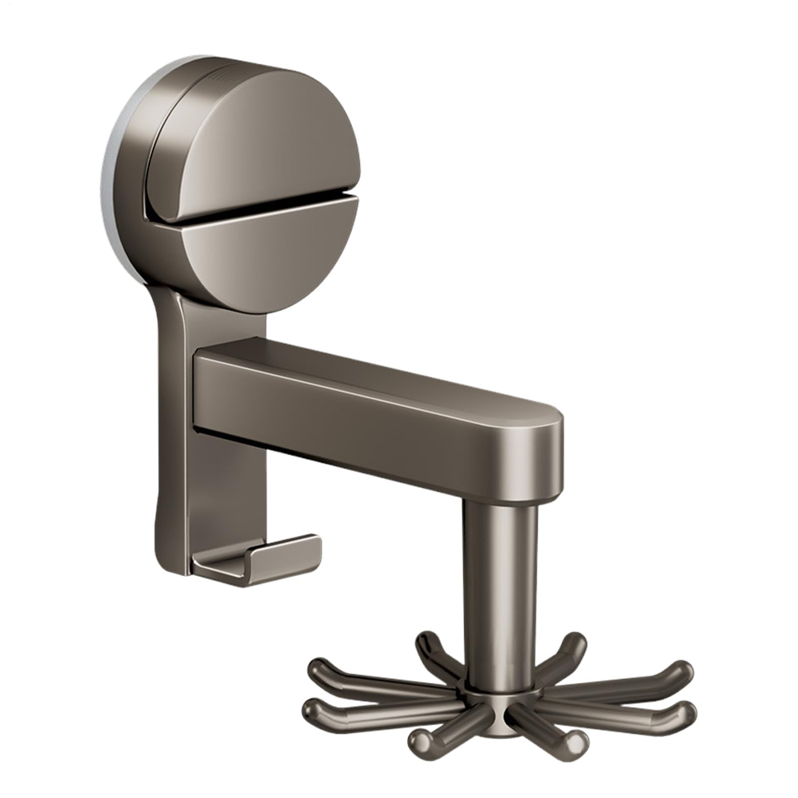 Tazweeq 360° Rotating Wall Mount Organizer, Suction Cup Hooks, Adhesive Free Hooks for Walls, Kitchen, Bathroom, Cooking Utensil Holder, Key Holder