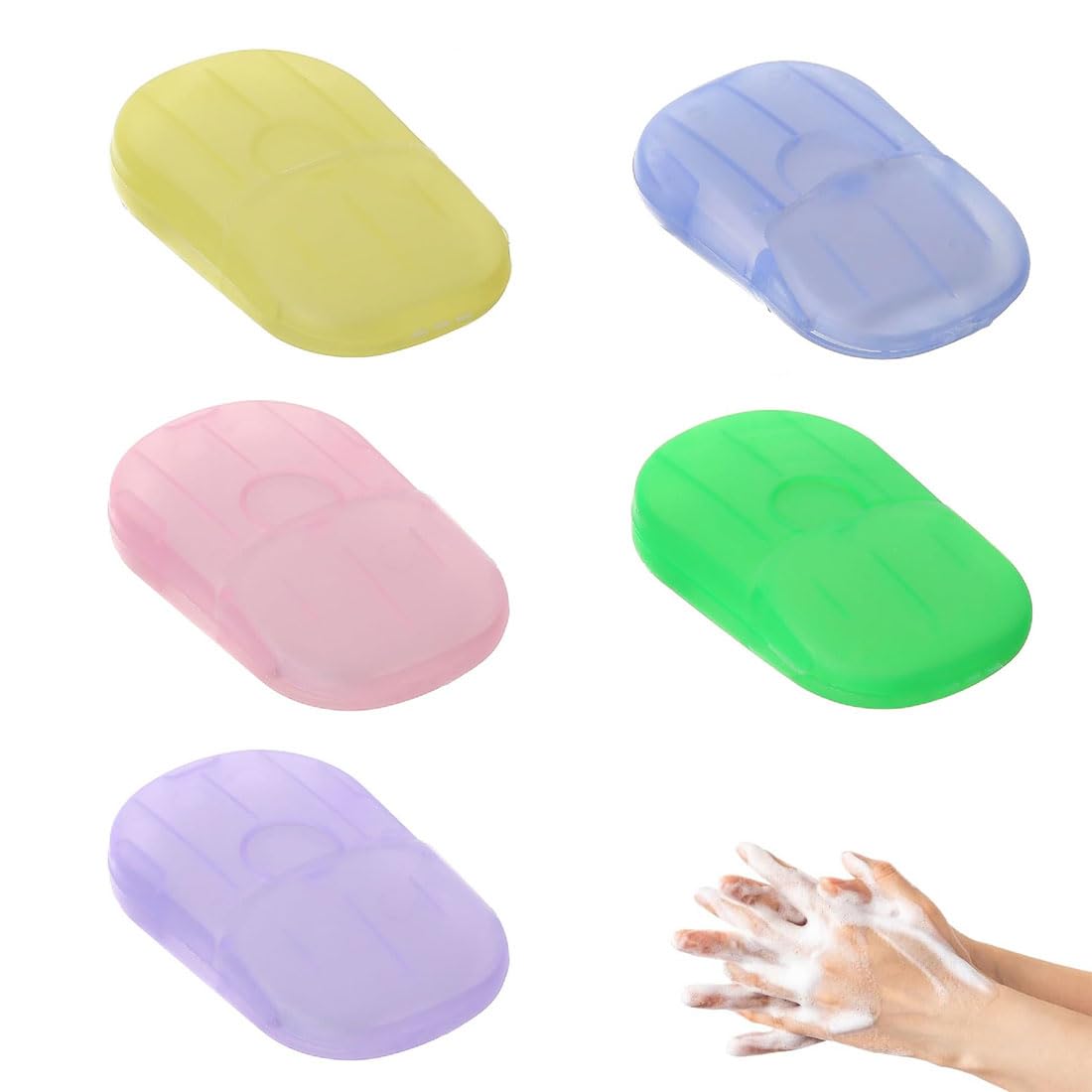 Fogli Di Sapone Da Viaggio - 150 Foglietti In 3 Portasapone - Igiene Portatile Per Mani