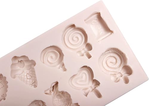 Miniatura 8 de Molde de silicona para caramelos de piruleta, molde de chocolate para pastel de helado, tetera, fondant, moldes para hornear para decoración de