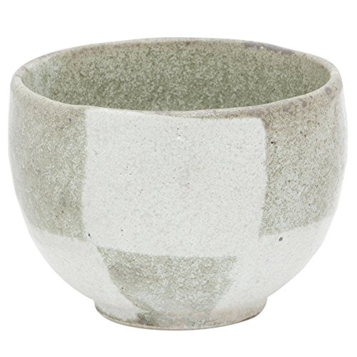 光陽陶器 飯碗 緑 径9.2×H7.3cm 渋草市松ゆったり碗 21431