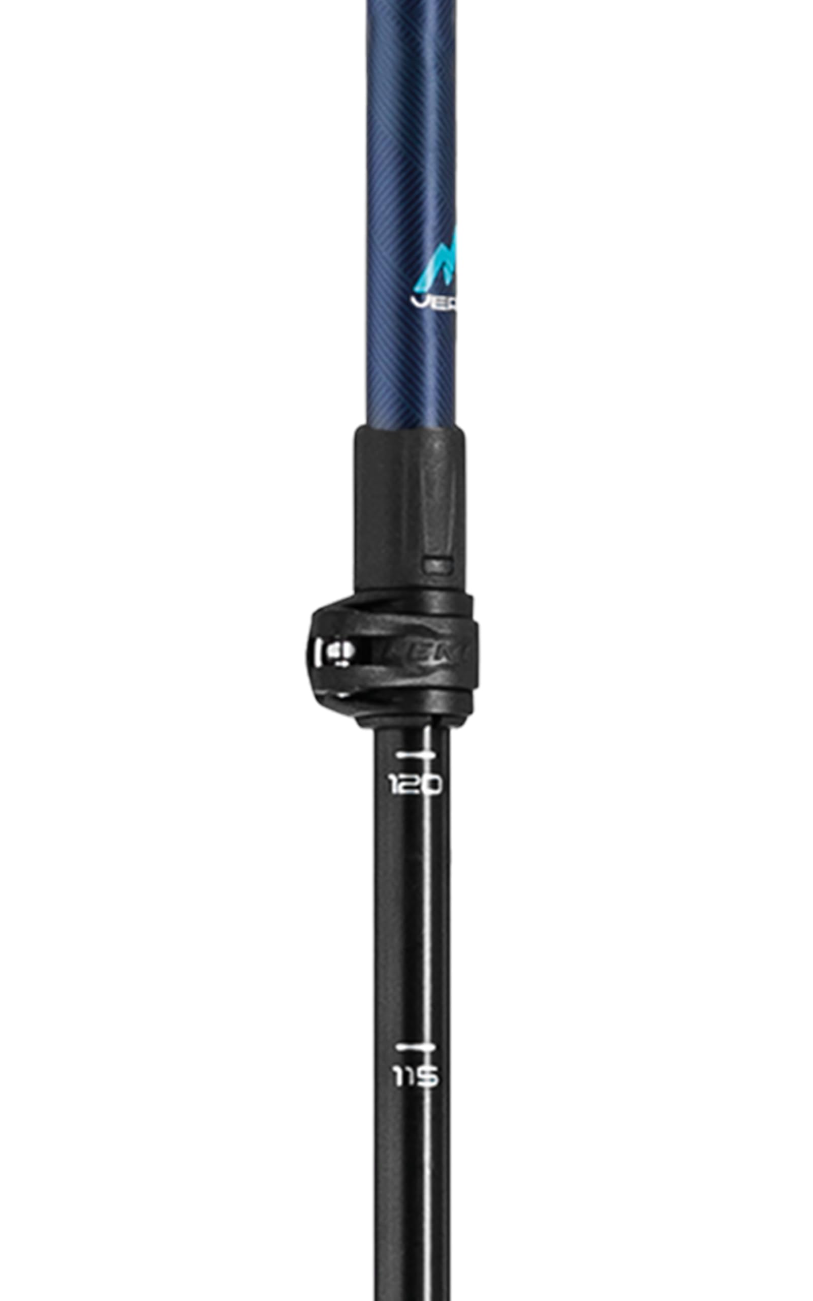 LEKI Bernina Lite 2 bâtons de Ski, Bleu, 100-135cm