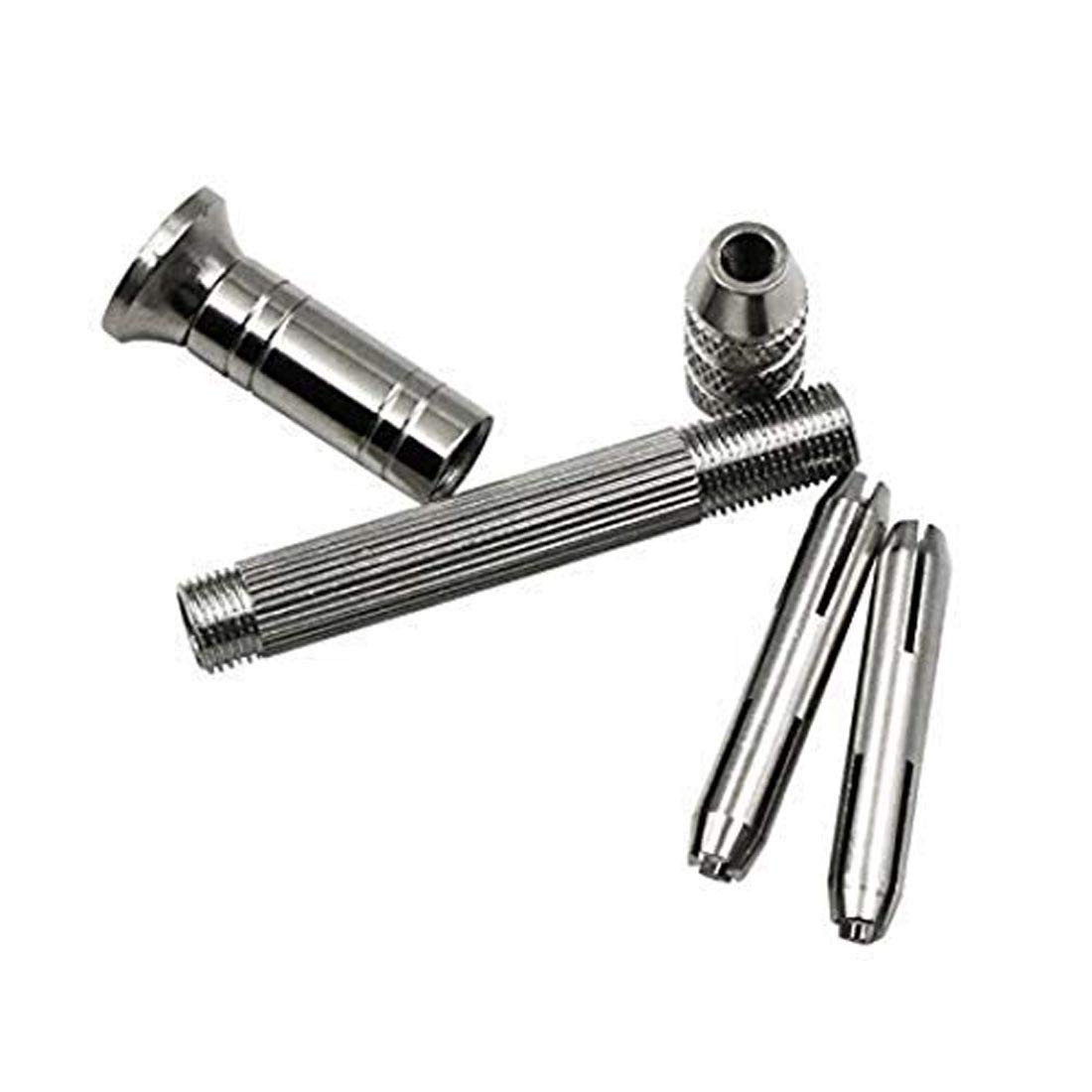DIY CraftsHead Pin Vise Watch Tool Unique Silver Swivel Repair Hand Work Wise (Design No # 3, Pack of 2 Pcs)