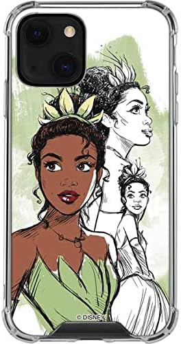 Skinit Clear Phone Case Compatible with iPhone 13 - Officially Licensed Disney Princess Tiana Sketch Design