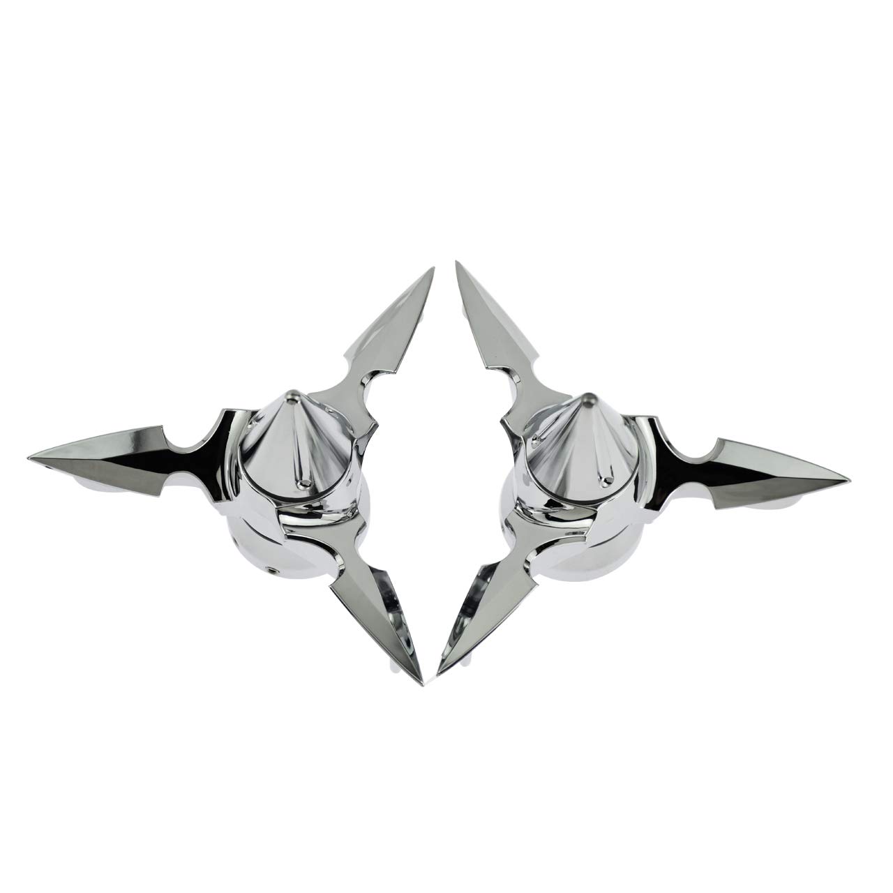 1 Paire de Capuchons d'essieu Avant chromés pour Harley Touring Street Glide Dyna Sportster XL883 XL1200 V Rod