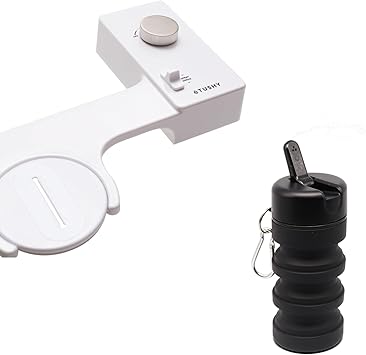 TUSHY Classic Bidet Combo Pack | 3.0 Brushed Nickel Toilet Seat Attachment & Jet Black Travel Bidet