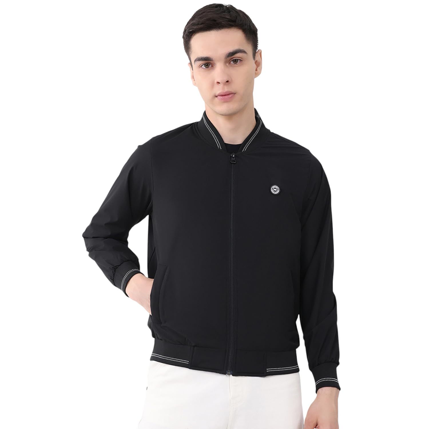 monte carlo Men Regular Fit Solid Band Neck Side Pocket Zipper Closure Full Sleeve Winter Jacket | Full Sleeve Zipper Jacket | Winter Wear For Men (Pack Of 1)-picture-22