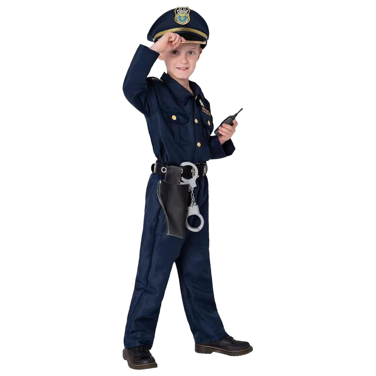 Générique Kostiumy | Policjant Kostium Cosplay - Strój Agenta Przebranie | Dla Chłopców Impreza tematyczna Halloween Przedstawienie Sceniczne Impreza Szkolna
