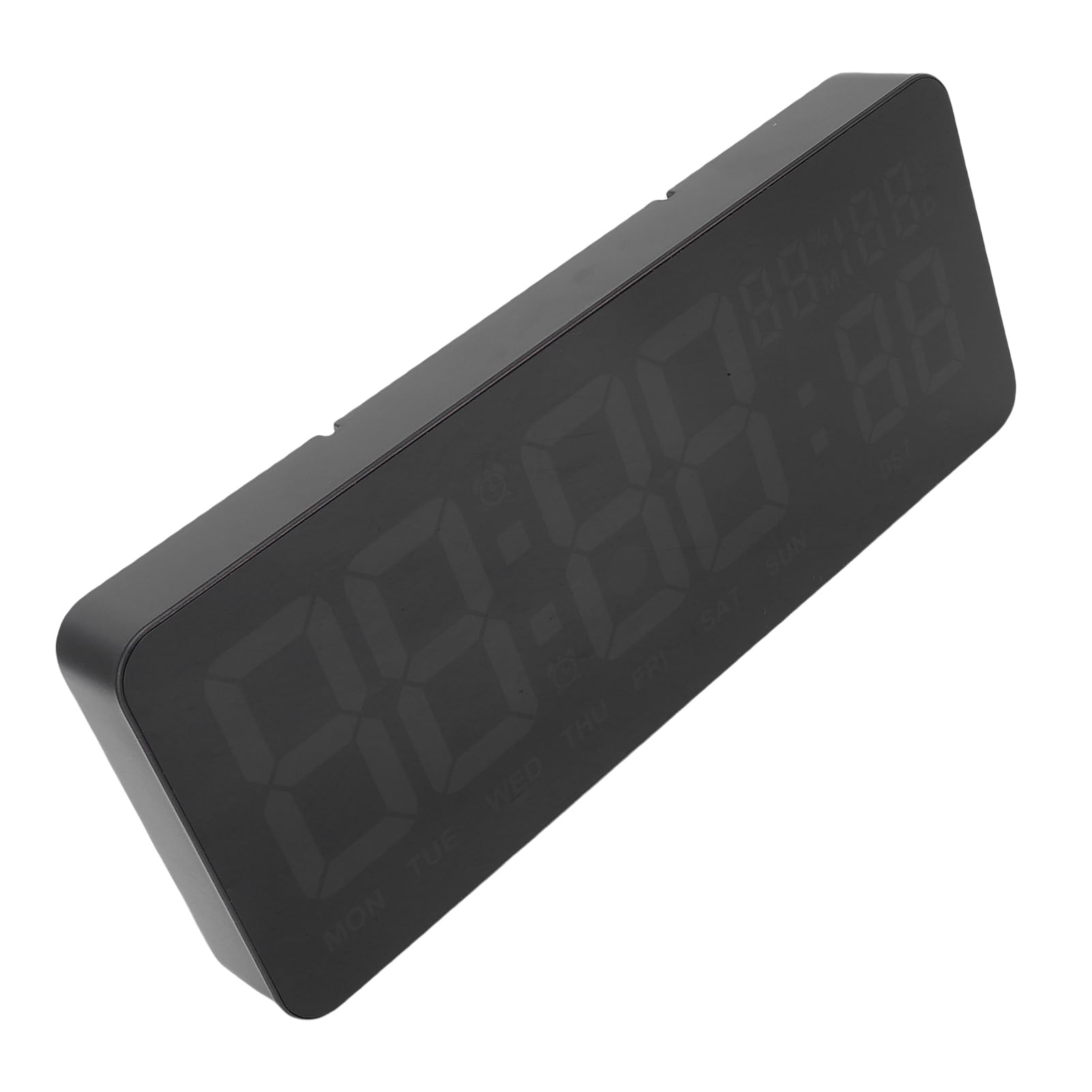 Sxhlseller Digitale Wanduhr mit WLAN-Zeitsynchronisierung, 6-stelligem Farbdisplay, Fernbedienung, Countdown und Stoppuhr, Datum, Woche, Temperatur und Luftfeuchtigkeit, Verwendung an der