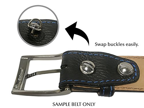 Fresco Golf Full Grain Italian Leather Crocodile Embossed Men's Belt3