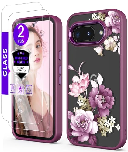 DagoRoo for Google Pixel 9A Case+Tempered Glass Screen Protector, [Military ...