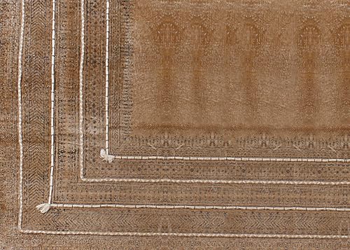 Tapis en coton imprimé main style dhurrie bohème carré pour salon - 7